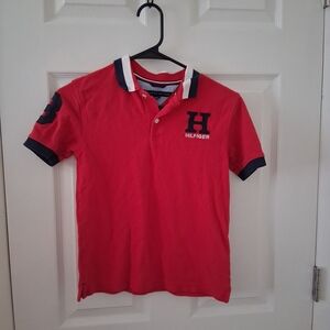 Tommy Hilfiger Red Polo with Navy Trim